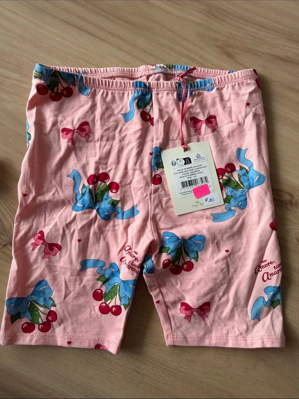 NWT Girls' Konges Slojd Pink Cherry Bow Set